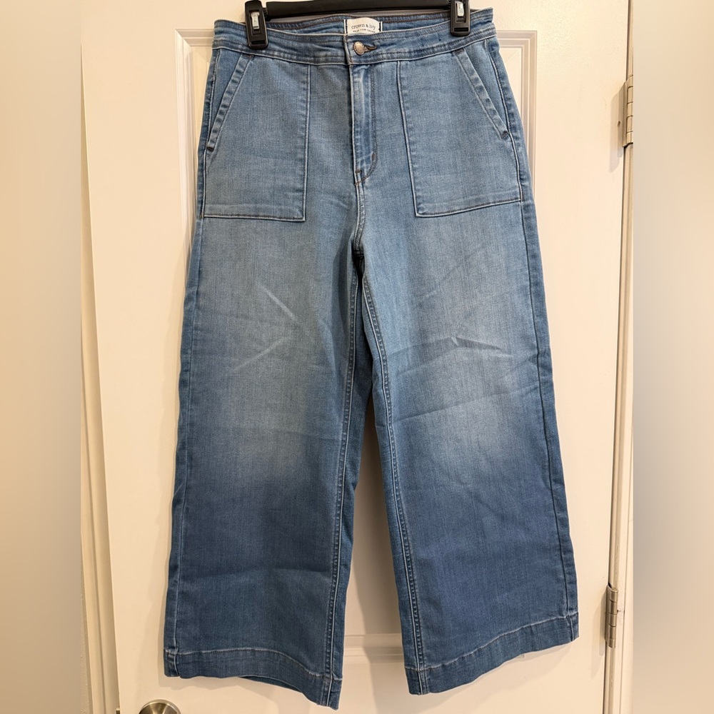 Crown & Ivy Light Blue Denim Pants 10
